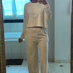 Nasty Gal Crop Top and Pants Lounge Set